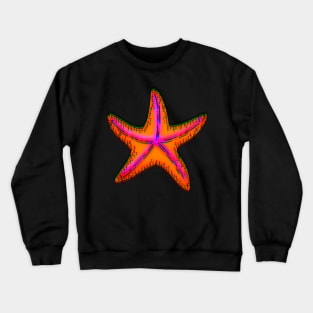 Cool Orange Starfish Crewneck Sweatshirt